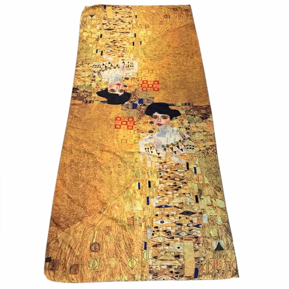 Klimt Silk Scarf Shawl Two Sided The Kiss Adel Bloch-Bauer 28